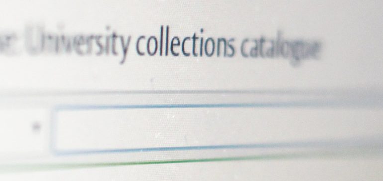 An image of one of the museum databases search bar on a computer screen.