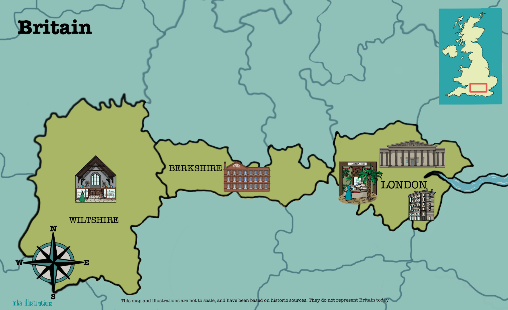Illustrated Map of Britain